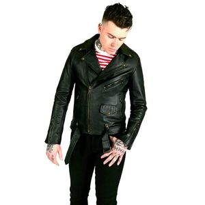 Straight to hell vegan leather jacket